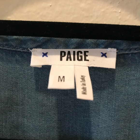 NWOT PAIGE Quianna Chambray Drawstring Waist Dress - Picture 4 of 6